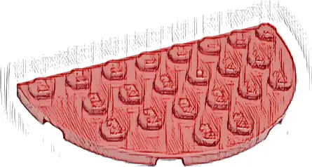 Plate, Round Half 4 x 8