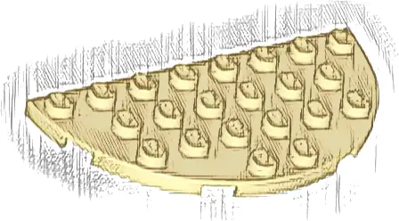 Plate, Round Half 4 x 8