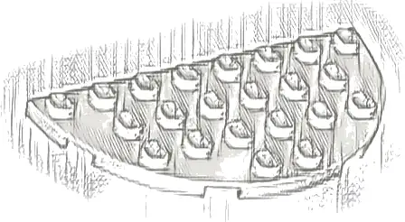 Plate, Round Half 4 x 8