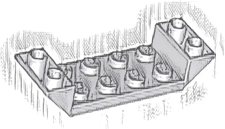 Slope, Inverted 45 6 x 2 Double with 2 x 4 Cutout