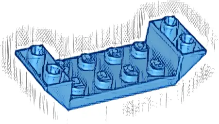 Slope, Inverted 45 6 x 2 Double with 2 x 4 Cutout