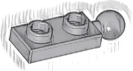 Plate, Modified 1 x 2 with Tow Ball on End