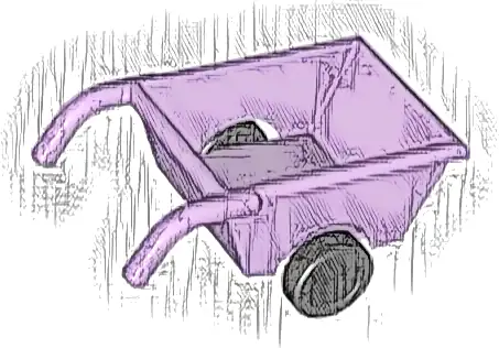 Duplo Wheelbarrow with Thick Black Wheels