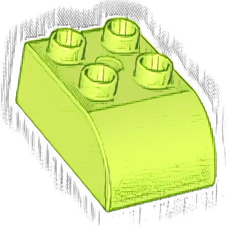 Duplo, Brick 2 x 3 Slope Curved