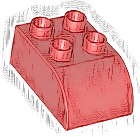 Duplo, Brick 2 x 3 Slope Curved