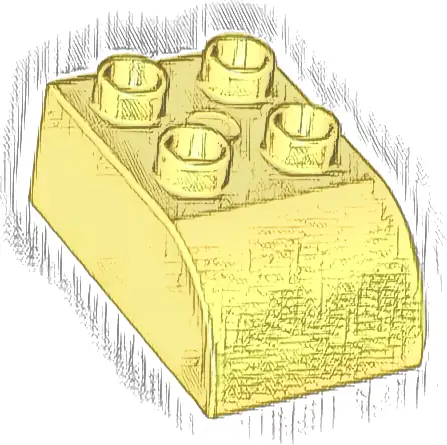 Duplo, Brick 2 x 3 Slope Curved