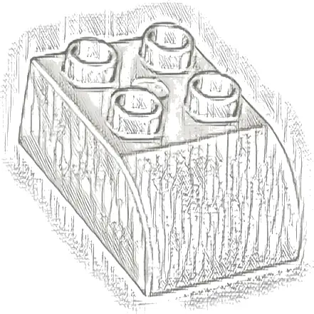 Duplo, Brick 2 x 3 Slope Curved
