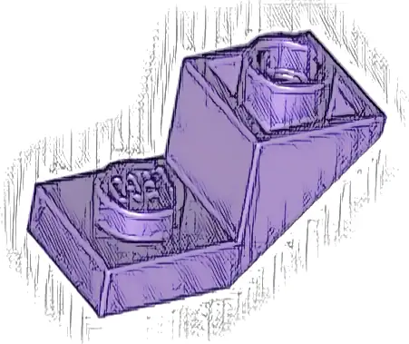 Slope, Inverted 45 2 x 1 with 2/3 Cutout