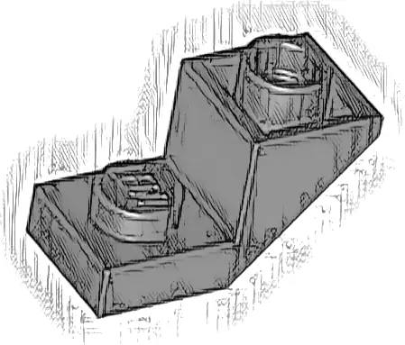 Slope, Inverted 45 2 x 1 with 2/3 Cutout