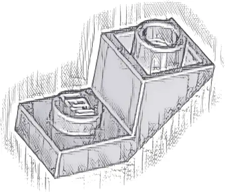 Slope, Inverted 45 2 x 1 with 2/3 Cutout