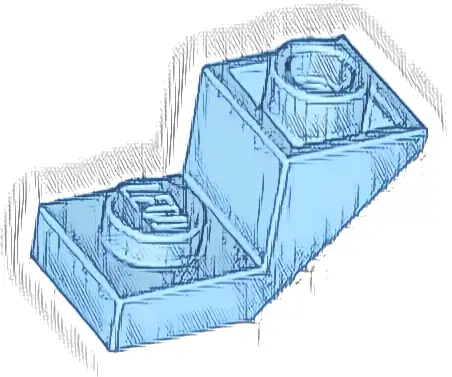 Slope, Inverted 45 2 x 1 with 2/3 Cutout