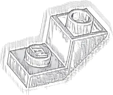 Slope, Inverted 45 2 x 1 with 2/3 Cutout