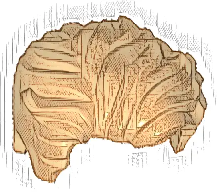 Minifigure, Hair Swept Left Tousled with Slight Widow's Peak and Short Sideburns