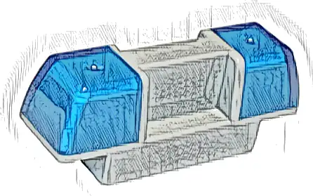 Duplo Siren with Trans-Dark Blue Lights