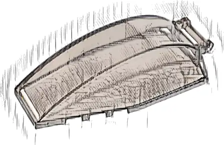 Windscreen 8 x 4 x 2 Curved with Bar Handle