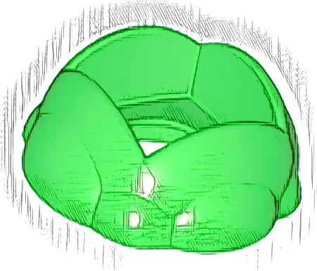 Duplo Rock Round with Hole in Center