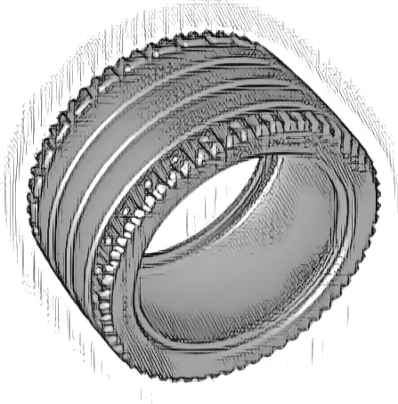 Tire 81.6 x 44 ZR Technic Straight Tread