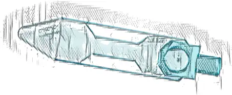 Minifigure, Weapon Sword, Blade with Bar End