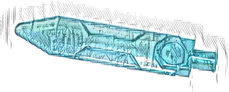 Minifigure, Weapon Sword, Blade with Bar End