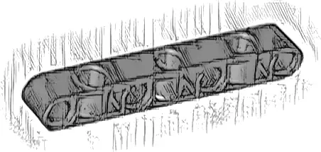 Technic, Liftarm, Modified Perpendicular Holes Thick 1 x 7