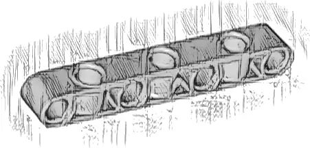 Technic, Liftarm, Modified Perpendicular Holes Thick 1 x 7