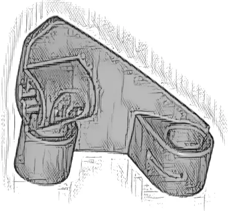 Technic, Panel Curved # 9 3 x 3 Tapered Left