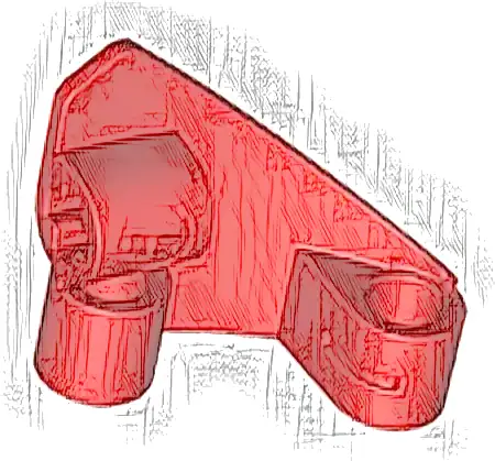 Technic, Panel Curved # 9 3 x 3 Tapered Left