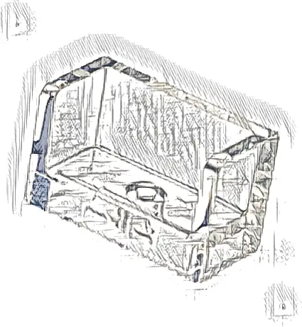 Panel 1 x 2 x 1 with Rounded Corners and 2 Sides