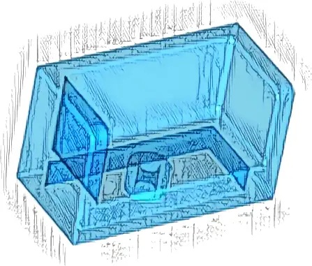 Panel 1 x 2 x 1 with Rounded Corners and 2 Sides