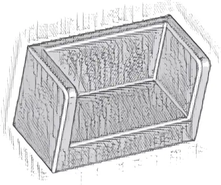 Panel 1 x 2 x 1 with Rounded Corners and 2 Sides