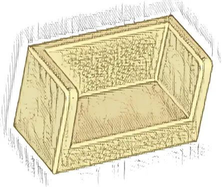 Panel 1 x 2 x 1 with Rounded Corners and 2 Sides