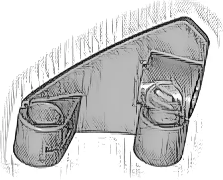 Technic, Panel Curved #10 3 x 3 Tapered Right