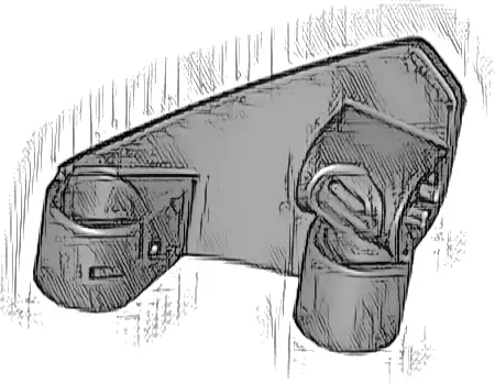 Technic, Panel Curved #10 3 x 3 Tapered Right