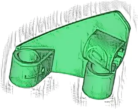 Technic, Panel Curved #10 3 x 3 Tapered Right