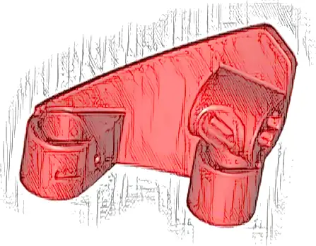 Technic, Panel Curved #10 3 x 3 Tapered Right