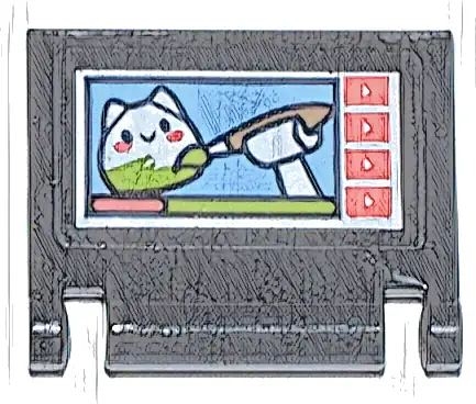 Minifigure, Utensil Book Cover with Computer Screen Video, White Toy, Lime and Medium Nougat Paint Brush, Coral Buttons List Pattern (Sticker) - Set 42647