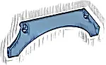 Część LEGO® 24118 Technic, Panel Błotnik Samochodowy Łukowy 15 x 2 x 5 z Prostym Górnym Brzegiem