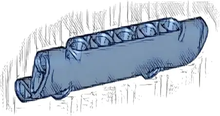 Technic, Panel Curved 7 x 3 with 2 Pin Holes through Panel Surface