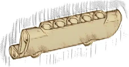 Technic, Panel Curved 7 x 3 with 2 Pin Holes through Panel Surface