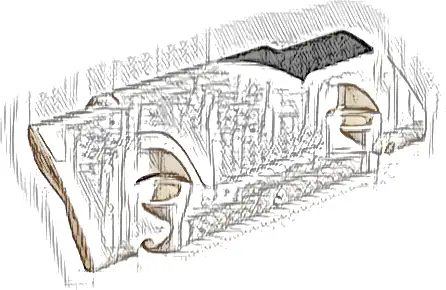Technic, Panel Curved 7 x 3 with 2 Pin Holes through Panel Surface with Black Stripe Pattern Model Right Side (Sticker) - Set 42096