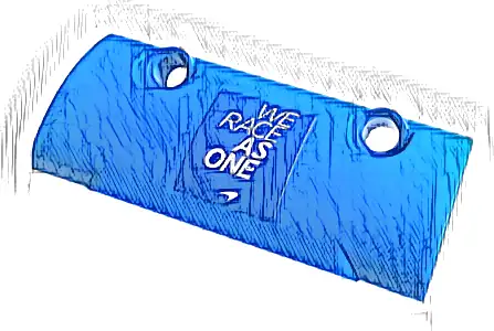 Technic, Panel Curved 7 x 3 with 2 Pin Holes through Panel Surface with White 'WE RACE AS ONE' and McLaren Logo Pattern (Sticker) - Set 42141