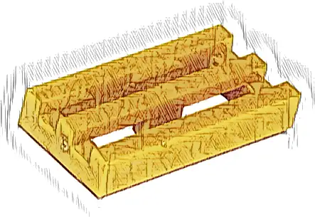 Tile, Modified 1 x 2 Grille with Bottom Groove