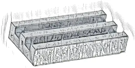 Tile, Modified 1 x 2 Grille with Bottom Groove