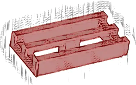 Tile, Modified 1 x 2 Grille with Bottom Groove