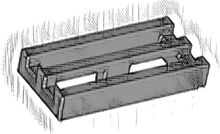 Tile, Modified 1 x 2 Grille with Bottom Groove