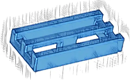 Tile, Modified 1 x 2 Grille with Bottom Groove