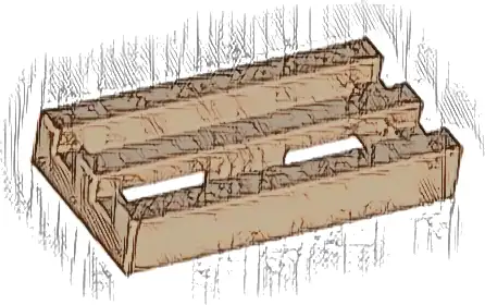 Tile, Modified 1 x 2 Grille with Bottom Groove