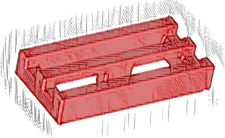 Tile, Modified 1 x 2 Grille with Bottom Groove