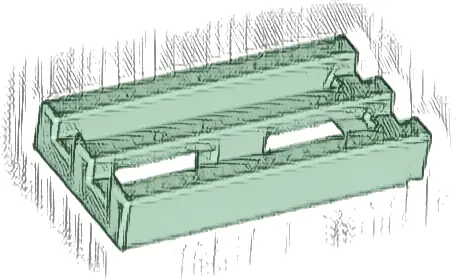 Tile, Modified 1 x 2 Grille with Bottom Groove