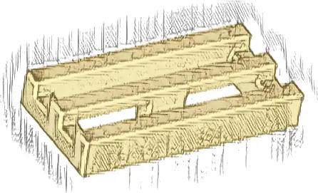 Tile, Modified 1 x 2 Grille with Bottom Groove